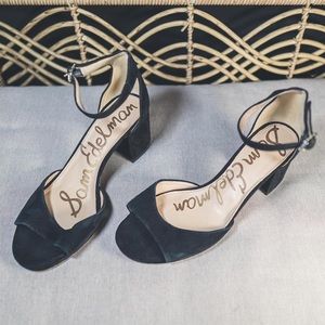 Sam Edelman Yaro Suede Sandals Block Heel